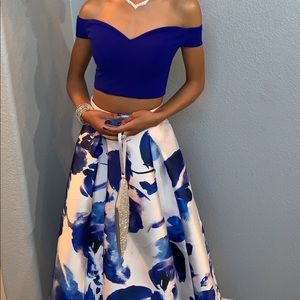 Two piece ball gown